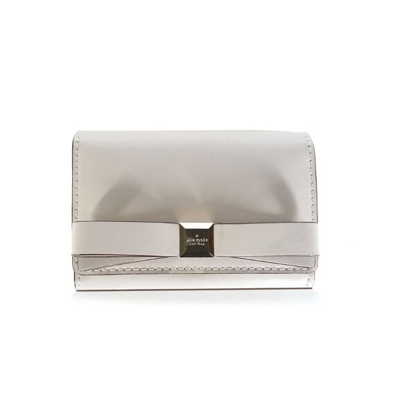 Kate Spade Bow Card Wallet & Key Fob Darla Montford Park Smooth Mini Wallet Bone - Picture 8 of 8